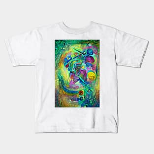 Green Flames Kids T-Shirt